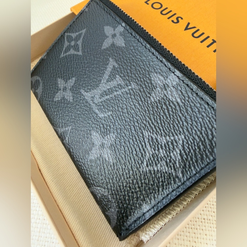 Louis Vuitton Monogram Eclipse Compact Coin Card Holder Wallet M82253 RFID CHIP - Picture 7 of 13